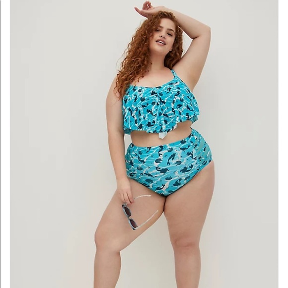 New! Set! Torrid sz Disney Ariel Mermaid Bathing Swim Suit 3X